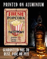 Fresh Popcorn - Metal Sign