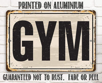 Gym - Metal Sign