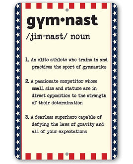 Gymnast Definition - Metal Sign