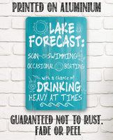 Lake Forecast - Metal Sign