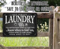 Laundry When to Fold 'Em - Metal Sign