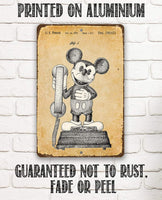 Mickey Mouse Phone - Metal Sign