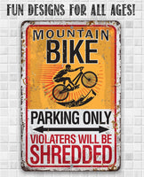 Mountain Bike Parking - Metal Sign