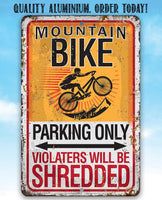 Mountain Bike Parking - Metal Sign