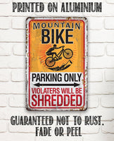 Mountain Bike Parking - Metal Sign