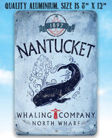 Nantucket Whaling Company - Metal Sign