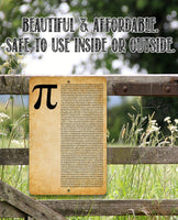 Pi (Digits) - Metal Sign