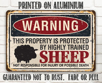 Property Protected By Sheep - Metal Sign