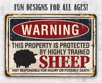 Property Protected By Sheep - Metal Sign
