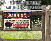 Property Protected By Sheep - Metal Sign
