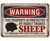 Property Protected By Sheep - Metal Sign