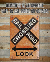 Railroad Crossing - Metal Sign