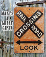 Railroad Crossing - Metal Sign