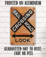 Railroad Crossing - Metal Sign