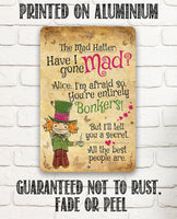 The Mad Hatter - Alice - Metal Sign