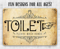 Toilet Directional (Right) Sign - Metal Sign
