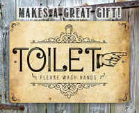 Toilet Directional (Right) Sign - Metal Sign