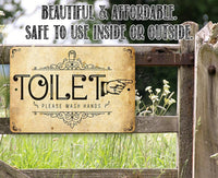 Toilet Directional (Right) Sign - Metal Sign