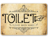 Toilet Directional (Right) Sign - Metal Sign