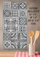 Mexican Tile Grey Shades - Canvas