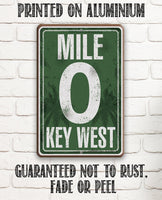 Mile Zero Miami - Metal Sign