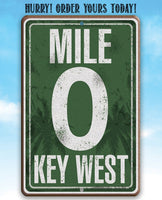 Mile Zero Miami - Metal Sign