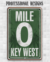 Mile Zero Miami - Metal Sign