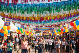 Mirror-Brite Starburst Streamers at an Outdoor Event