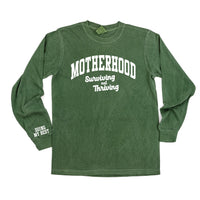 Motherhood - Surviving Not Thriving - Doing My Best - (Our 2024 Mantra) - LMSS® Exclusive - LONG SLEEVE Comfort Colors Tee