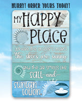 My Happy Place Beach - Metal Sign