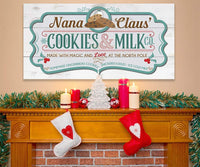 Nana Claus' Cookies & Milk Co - Canvas