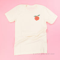 Pocket Fruit (Front) w/ Group of Smiley Fruit (Back) - Unisex Tee