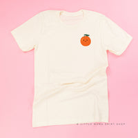 Pocket Fruit (Front) w/ Group of Smiley Fruit (Back) - Unisex Tee