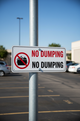 Private Property No Dumping Allowed Sign
