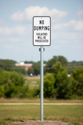 No Dumping Violators Prosecuted Sign