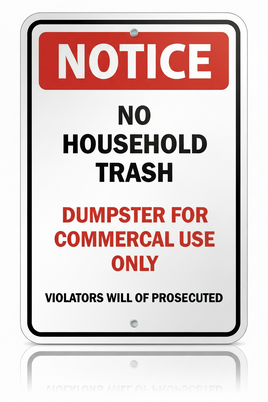 No Household Trash- 18x12