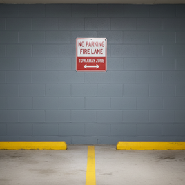 No Parking Fire Lane Tow Away Sign