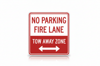 No Parking Fire Lane - 18x12 Horizontal