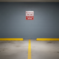 No Parking Fire Lane Tow Away Sign - 18x18