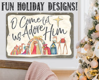 O Come Let Us Adore Him - Metal Sign