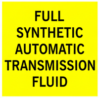 Oil Type Identification Decals Full Synthetic Automatic