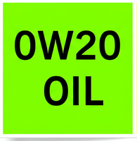 Oil Type Identification Decals Full - OW20 Oil