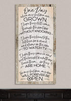 One Day Children Grown - Canvas