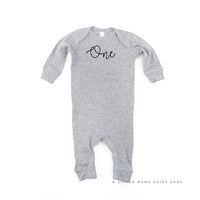 Birthday Number - One - New Cursive - Baby Sleeper