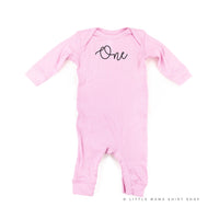 Birthday Number - One - New Cursive - Baby Sleeper