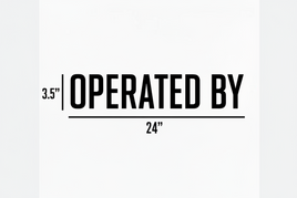Operated By Decal – Choose Your Size
