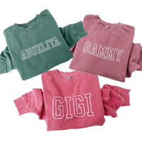 Embroidered PIGMENT Crewneck - OUTLINE NAME