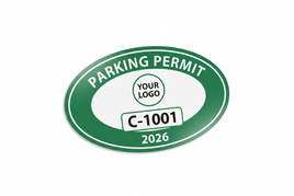 Oval Parking Permit Sticker