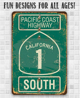Pacific Coast Highway South - California - Metal Sign