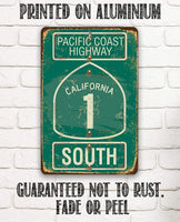 Pacific Coast Highway South - California - Metal Sign